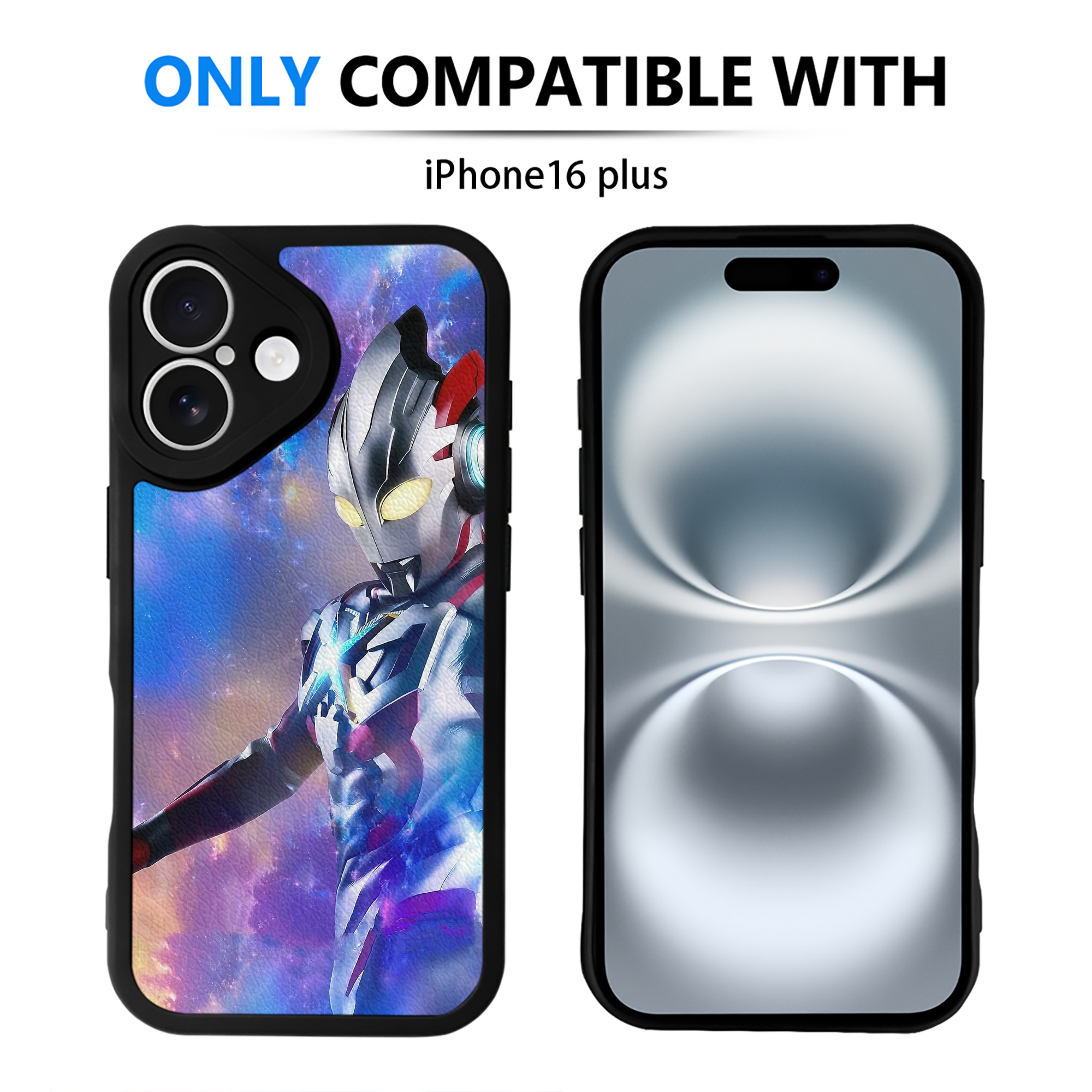 （画像用） ウルトラマン Ultraman 【iPhone 16シリーズ対応】シリコンスマホケース（レザー調） 材質：シリコン